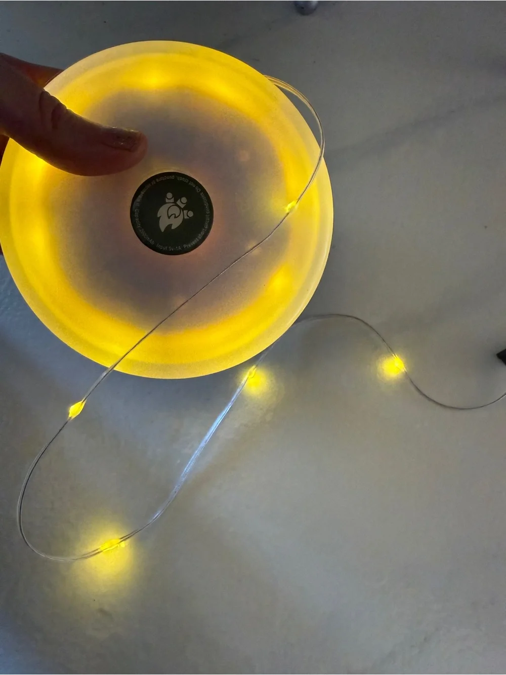 4 in 1 rechargeable string light Yellow Portable Solar with Multicolor LED color